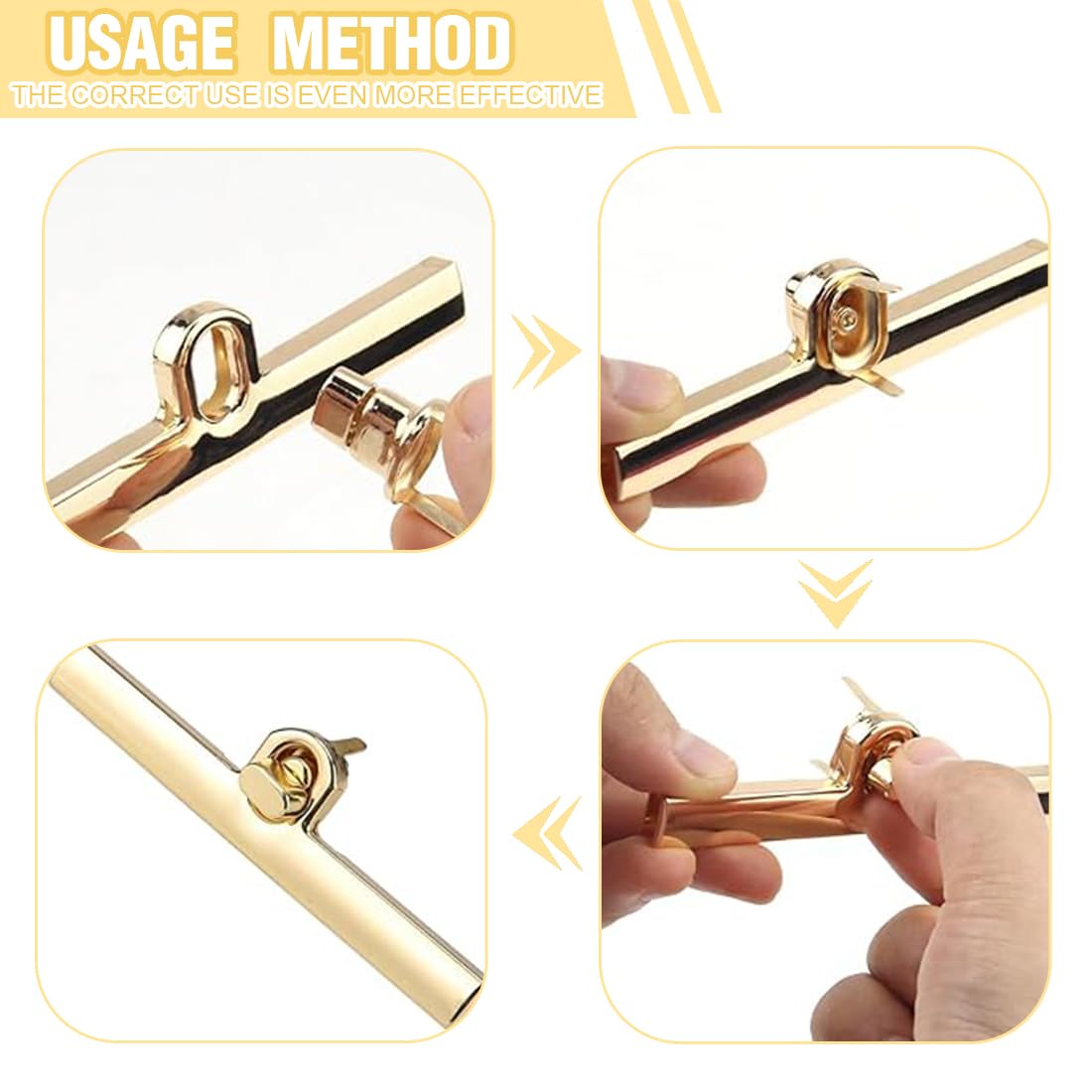 Bag Metal Clasp Turn Locks Twist Button