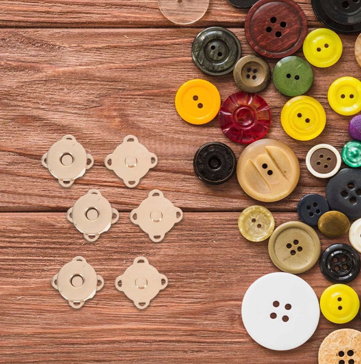 Magnetic Snap Buttons 10 pieces (Crochet Bag Closure)
