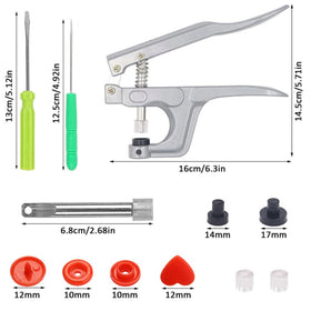 Press Stud Kit with 600 Eyelets Sewing - 0