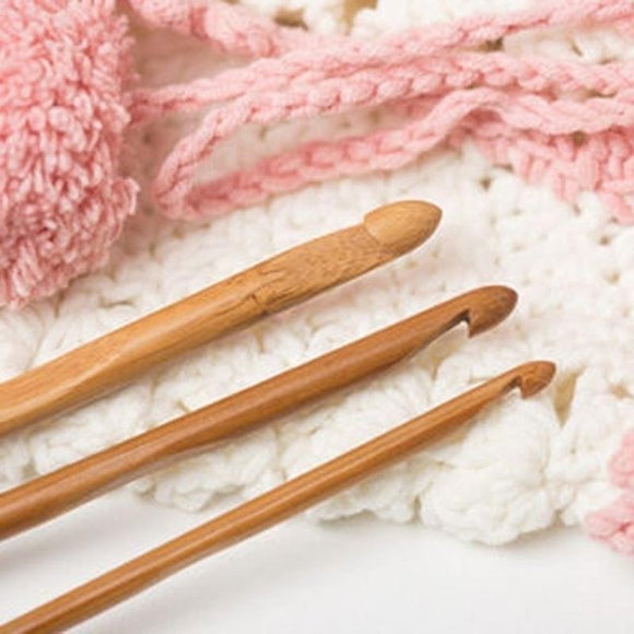 Bamboo Crochet Hooks Set (12 pcs 3.0mm to 10.0mm)