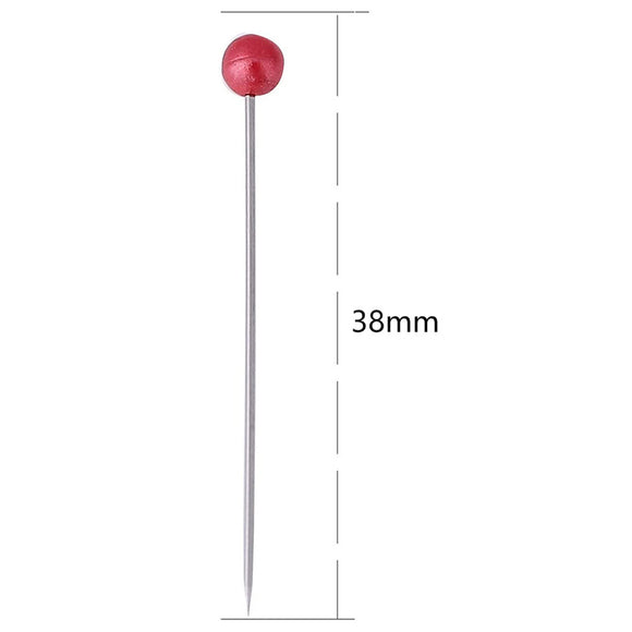 Pack of multicolor glass head sewing pins