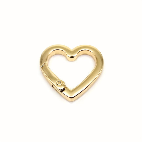 Heart snap clasp pair