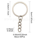 split key rings with an attached link chain (10pcs)-3
