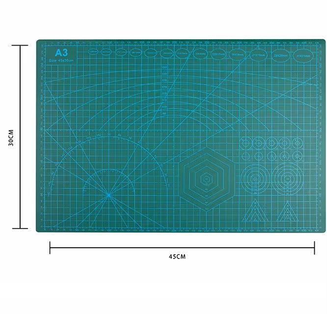 Professional-quality, double-sided self-healing cutting mat(A1 to A4)