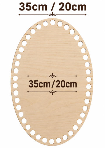 Oval Wooden Crochet Basket Base