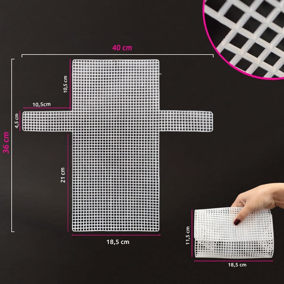 Clear Plastic Mesh Sheets for Crochet Purse Making