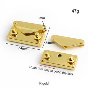 Golden-tone Metal Tuck Lock Clasp