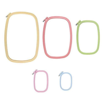 Squared Plastic Embroidery Hoops (5 pieces) - 0