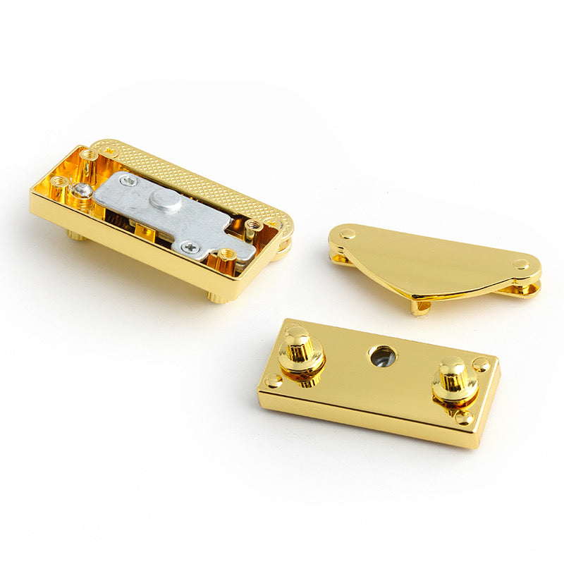 Golden-tone Metal Tuck Lock Clasp - 0