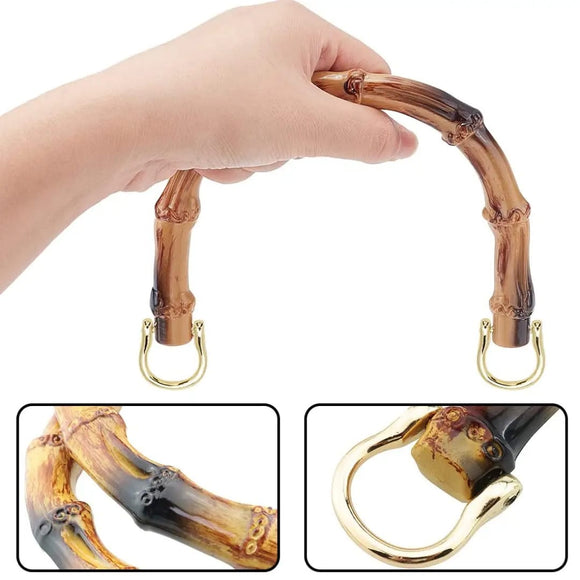 U-shaped bamboo Style bag handles(Pair)
