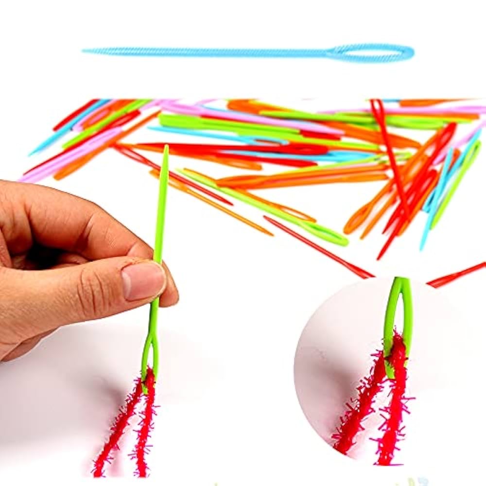 Plastic Large Eye Needles(6 pcs)