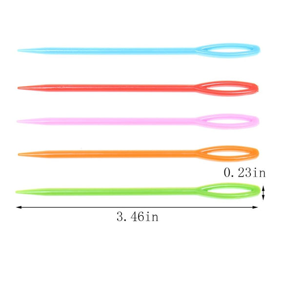 Plastic Large Eye Needles(6 pcs)