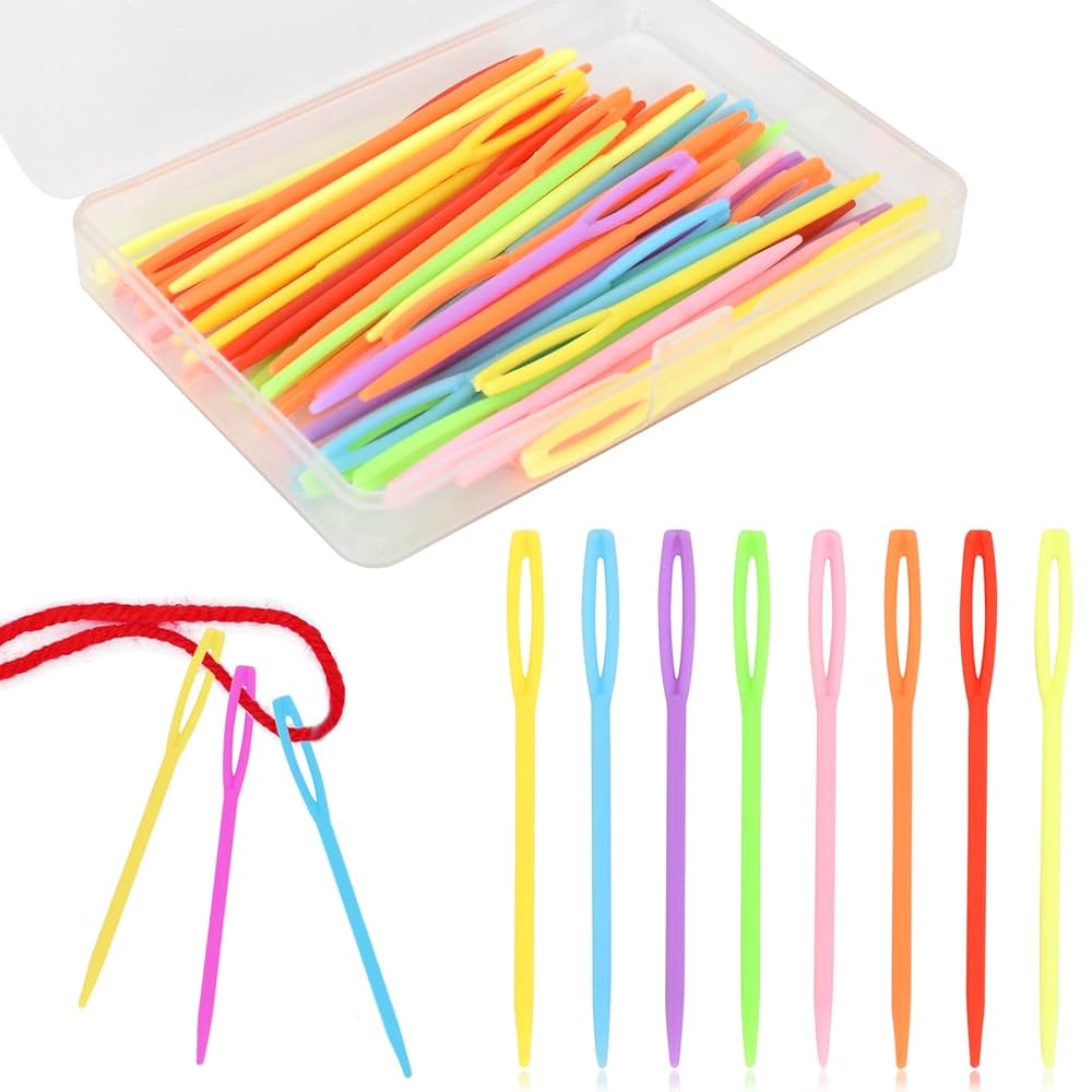 Plastic Large Eye Needles(6 pcs)