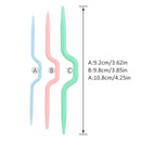 إبر كابلات بلاستيكية منحنية (إبر ملتوية) (3 قطع) -3