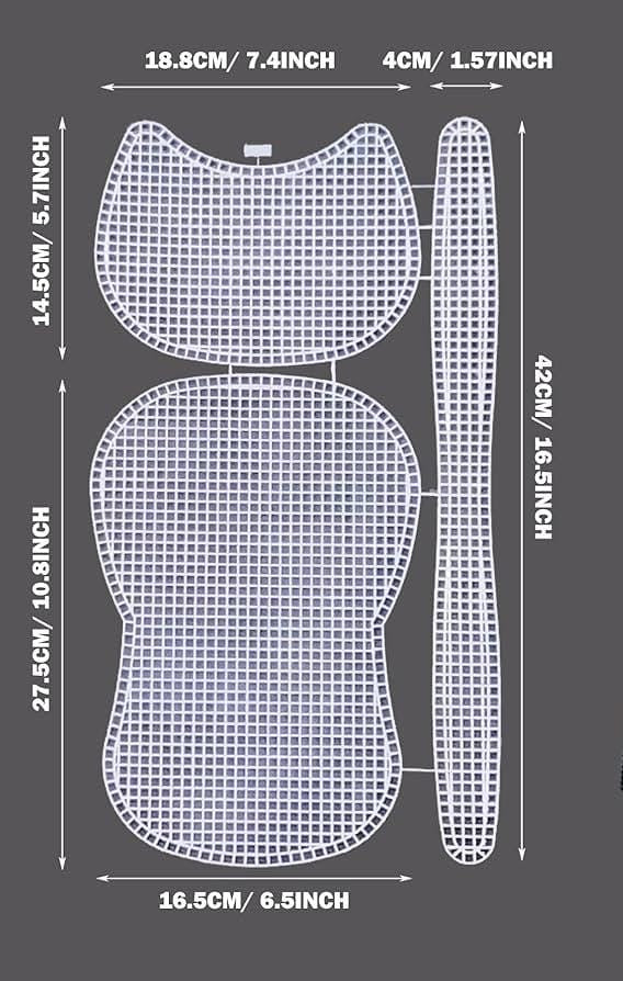 Clear Plastic Mesh Sheets for Crochet Purse Making