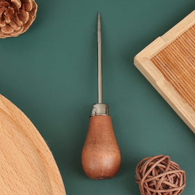 Sewing Awl with a wooden handle