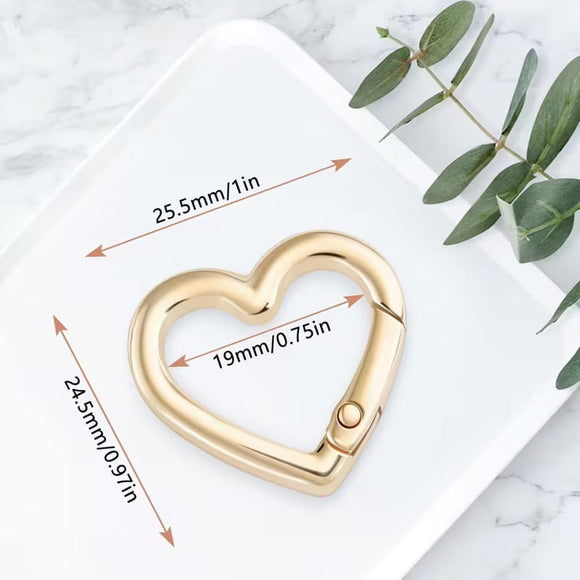 Heart snap clasp pair