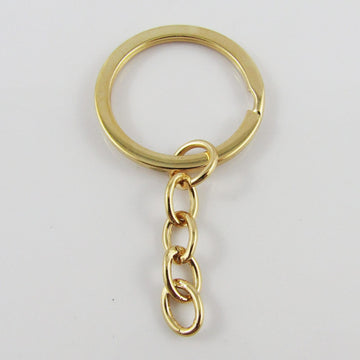 split key rings with an attached link chain (10pcs)