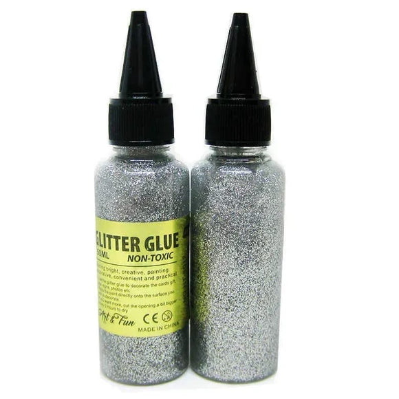 Gliter Glue Bright Sliver 50 ml