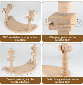 Support de cadre à broder réglable et rotatif à 360° - 0