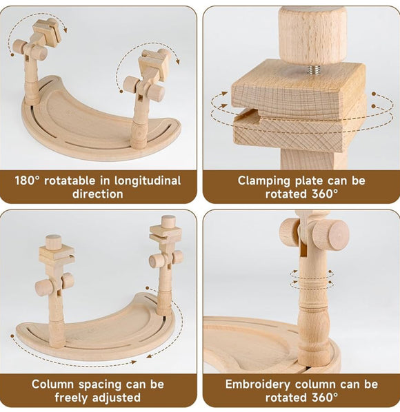 Support de cadre à broder réglable et rotatif à 360°