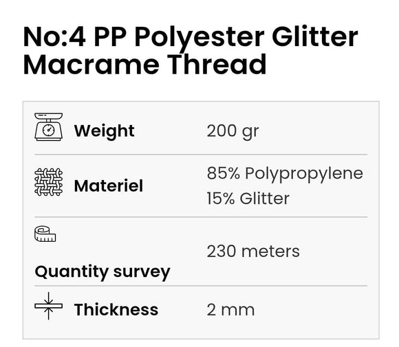 Fold macrame 4 Lurex