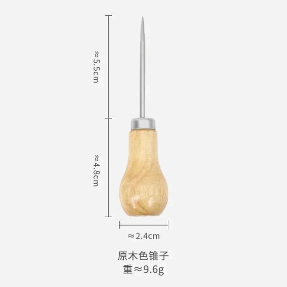 Sewing Awl with a wooden handle