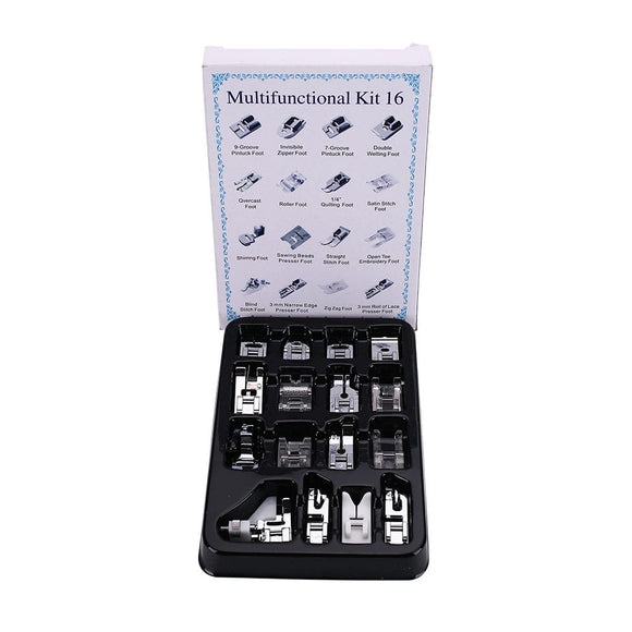 16-piece 32-piece multifunctional sewing machine presser foot kit.
