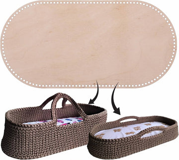 Wooden Crochet Moses Basket Base