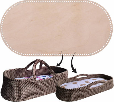 Wooden Crochet Moses Basket Base