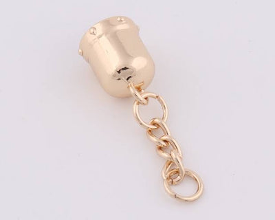 Gold-Toned Metal Tassel Cap (2 pieces)