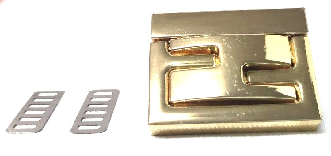 FF Golden Metal Bag Lock Clasp - 0