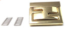 FF Golden Metal Bag Lock Clasp-2