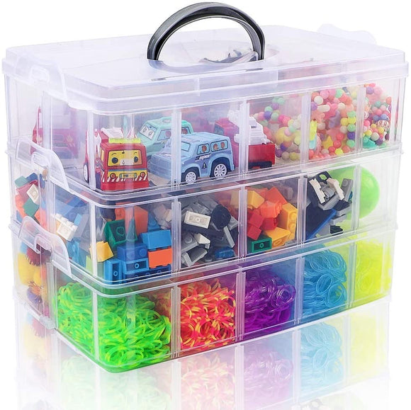3-Layer Craft Box Organizer With Handle