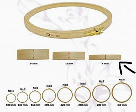 Nurge Beech Embroidery Hoops (8 mm hoop depth only) - 0