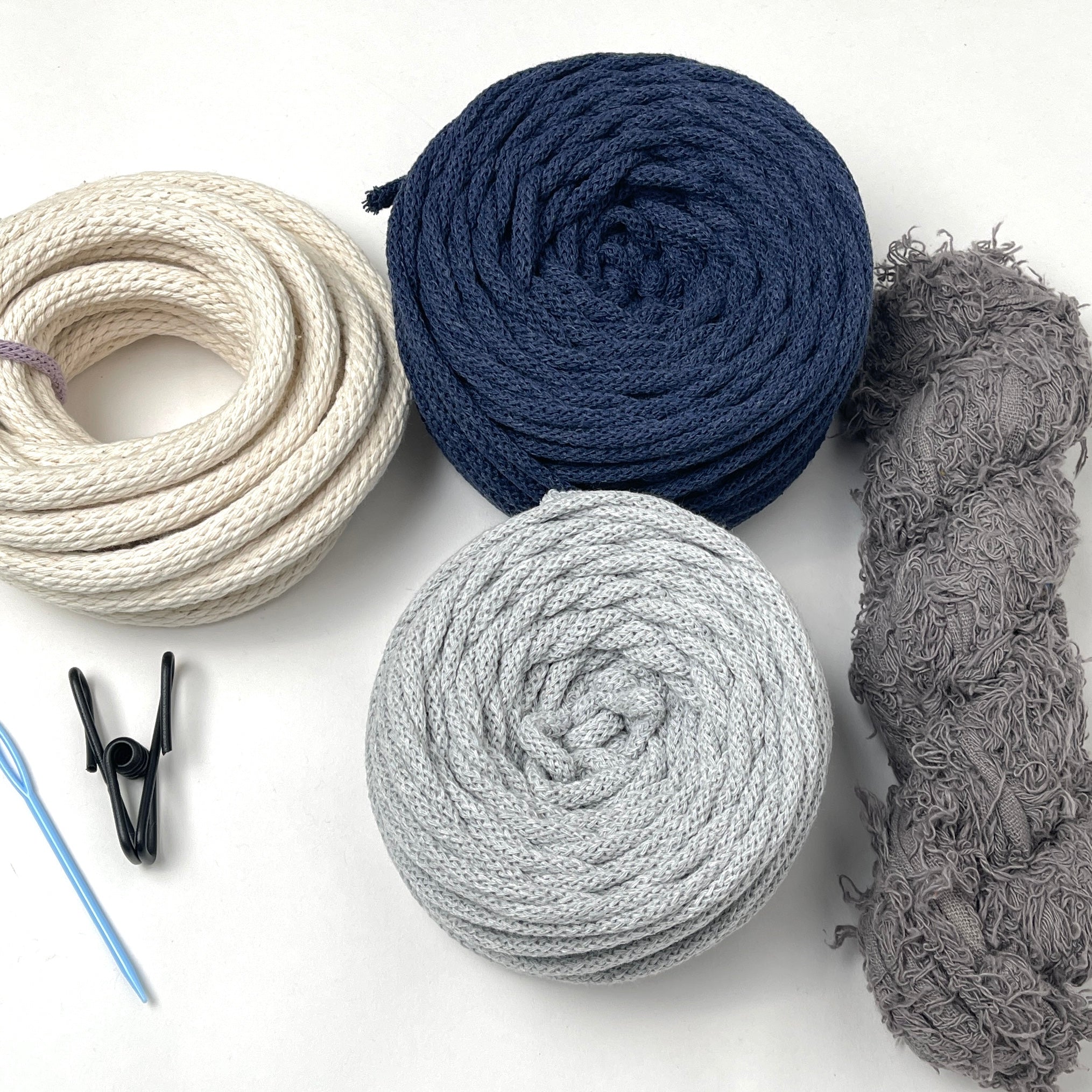 Macrame cords, T-shirt yarn & Rafia