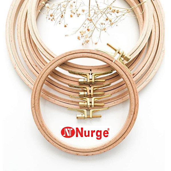 Nurge Beech Embroidery Hoops (8 mm hoop depth only)