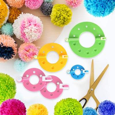 machine for making pompoms 4 pcs - 0