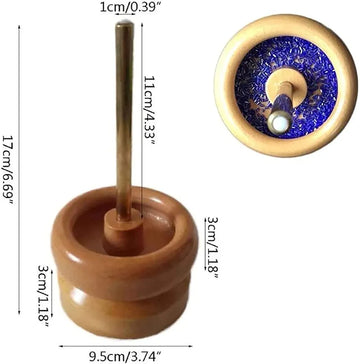 Wooden Manual Seed Bead Spinner Holder - 0