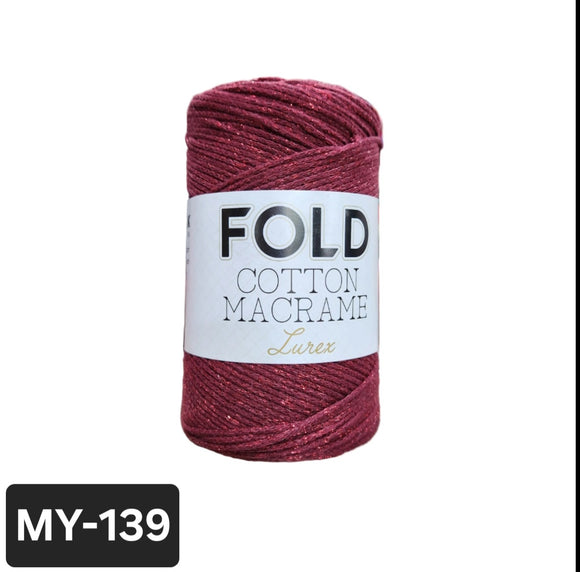 Cotton lurex fold