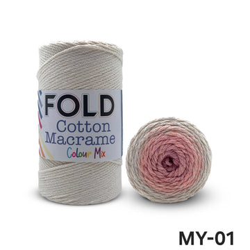 Fold Cotton macramé colour mix