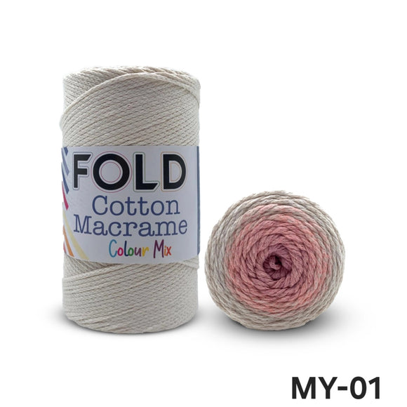 Fold Cotton macramé colour mix
