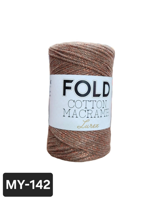 Cotton lurex fold