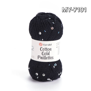 Cotton gold paillettes