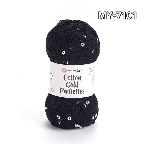 Cotton gold paillettes