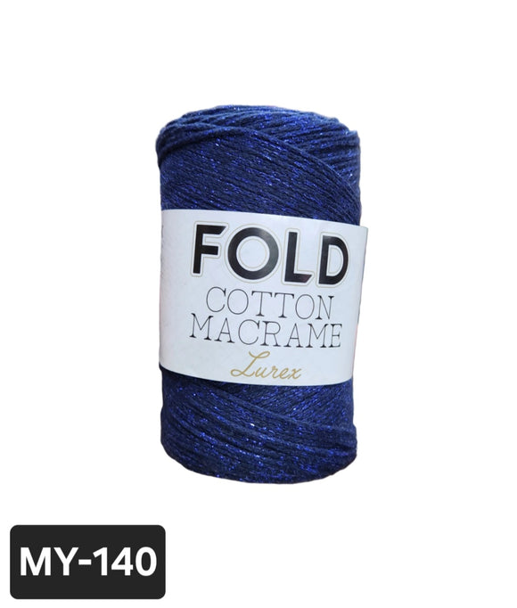 Cotton lurex fold