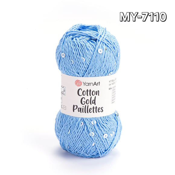 Cotton gold paillettes