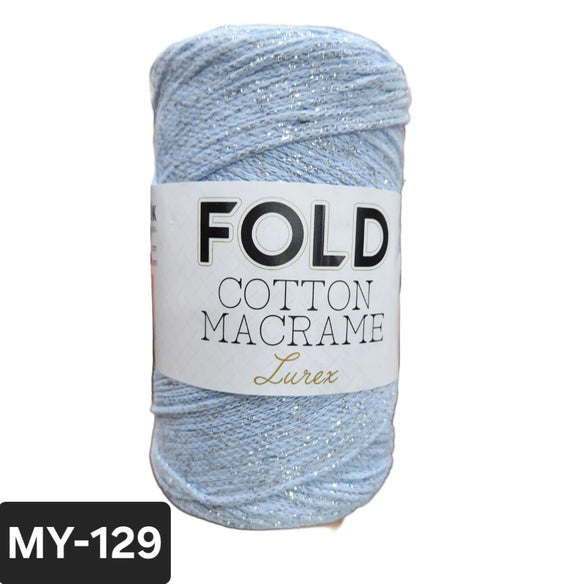 Cotton lurex fold