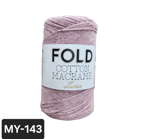 Cotton lurex fold