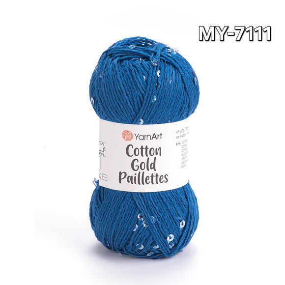 Cotton gold paillettes